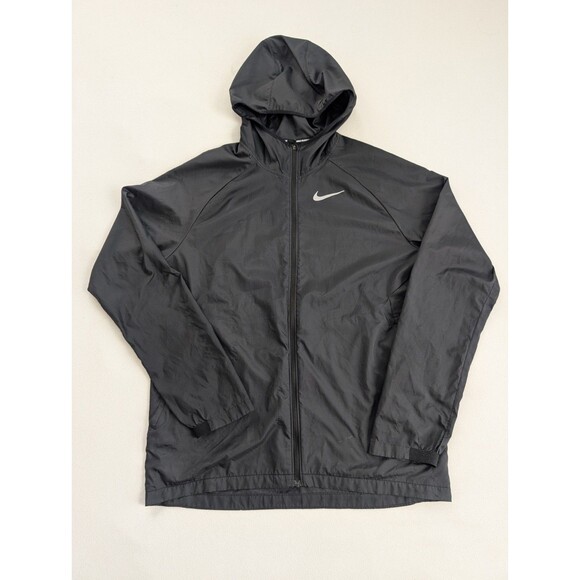 Nike Essential Miler Repel Full Zip Hooded Windbreaker Mens M Running Jacket - Picture 1 of 8